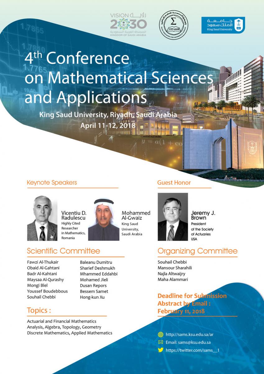 4th Conference on Mathematical Sciences and Applications Saudi